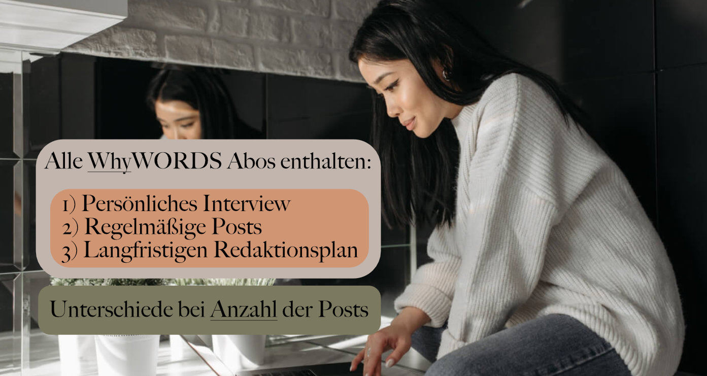 Übersicht der WhyWORDS-Preispakete